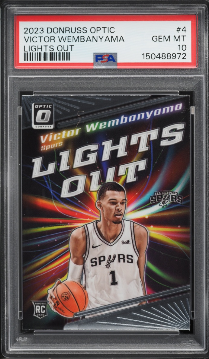 2023 Donruss Optic Lights Out Victor Wembanyama ROOKIE #4 PSA 10 GEM MINT