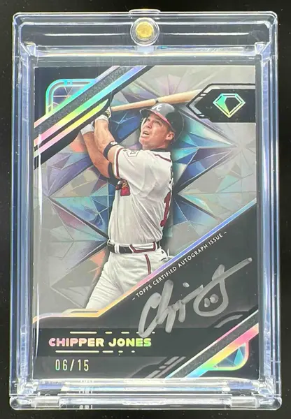 2025 Topps Diamond Icons Black PolychromatINK Silver Ink Chipper Jones ...