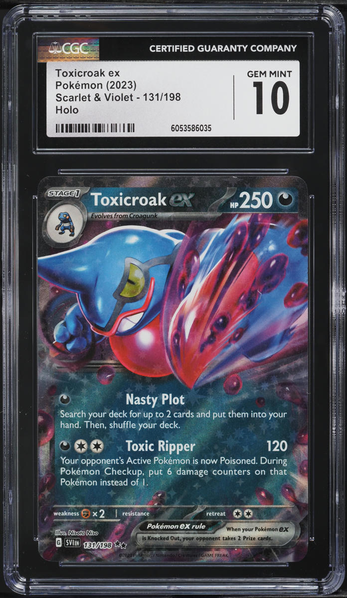 2023 Pokemon Scarlet & Violet Toxicroak ex #131 CGC 10 GEM MINT