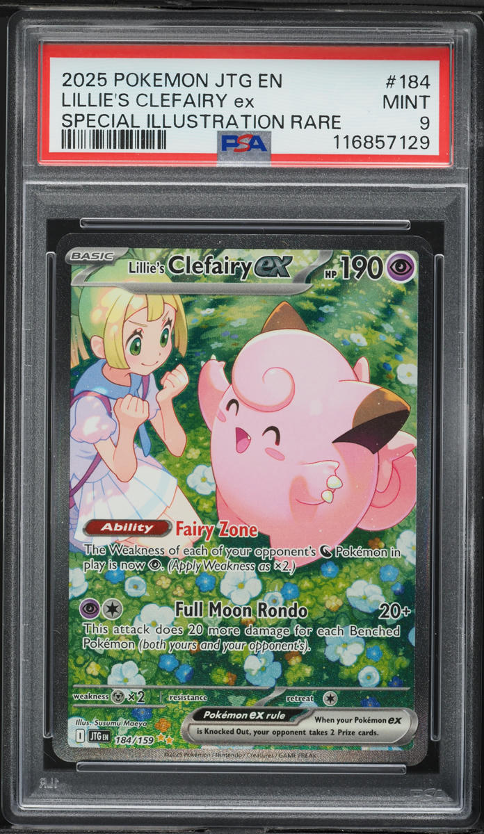 2025 Pokemon SV Journey Together SIR Lillie's Clefairy ex #184 PSA 9 MINT