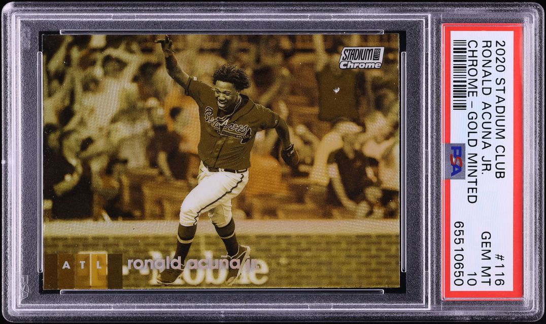 2020 Stadium Club Chrome Gold Minted Ronald Acuna Jr. #116 PSA 10 GEM MINT