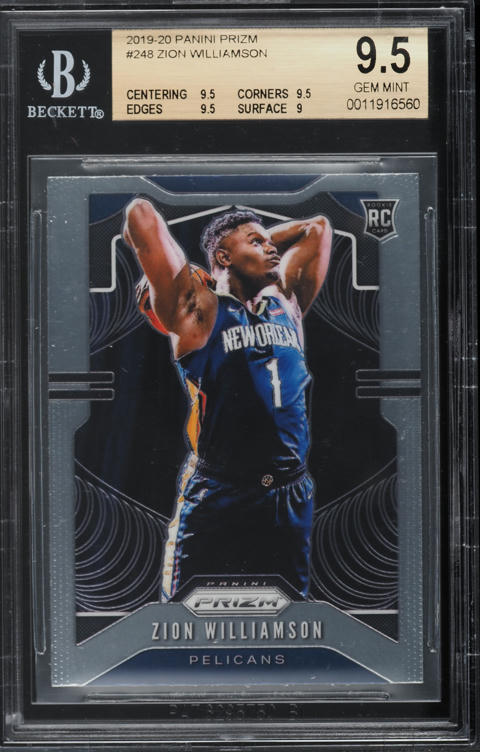 2019 Panini Prizm Zion Williamson ROOKIE #248 BGS 10 PRISTINE on
