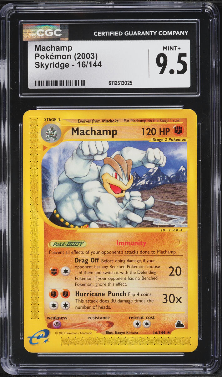 2003 Pokemon Skyridge Machamp #16 CGC 9.5 MINT+