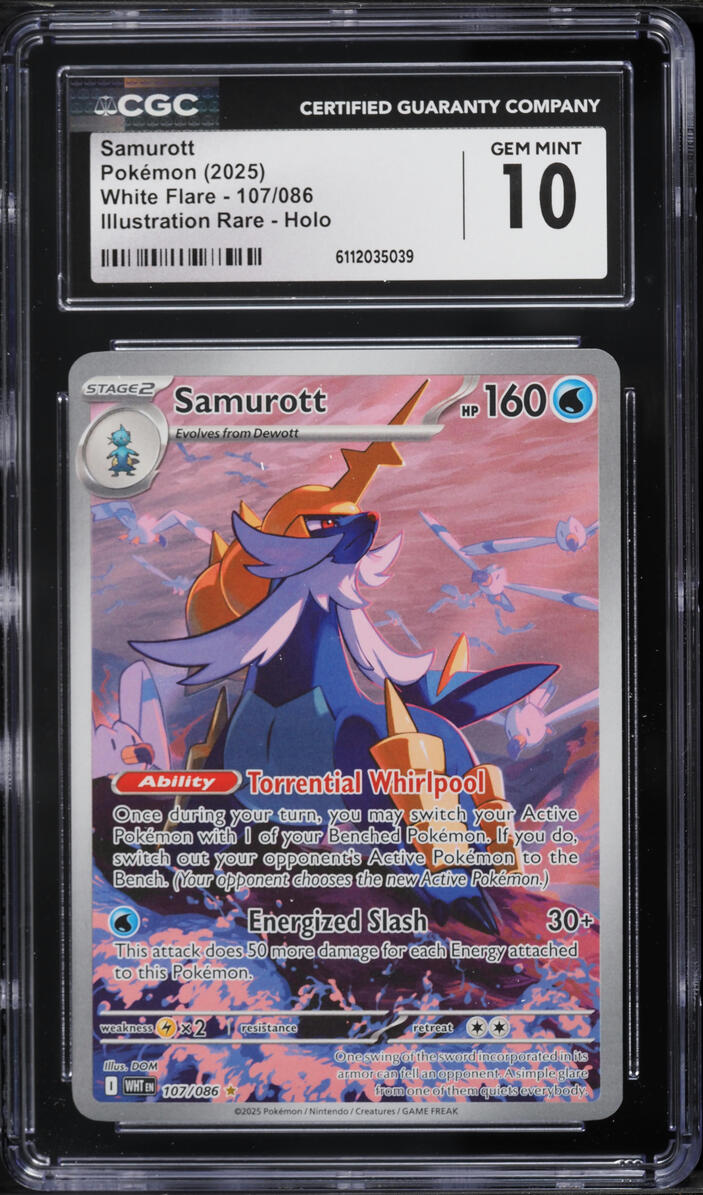 2025 Pokemon Scarlet & Violet White Flare IR Samurott #107 CGC 10 GEM MINT