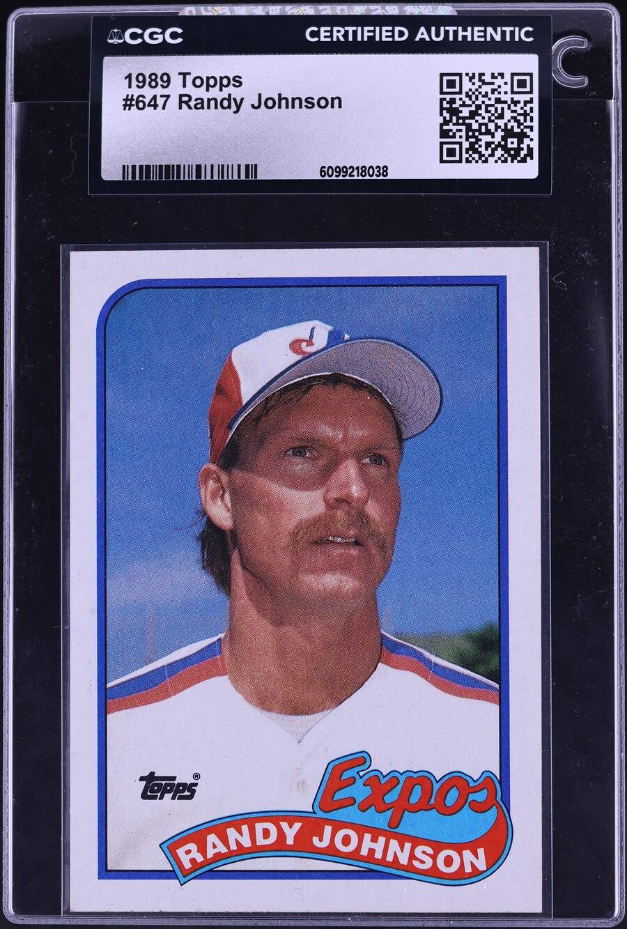 1989 Topps Randy Johnson ROOKIE #647 CGC AUTH