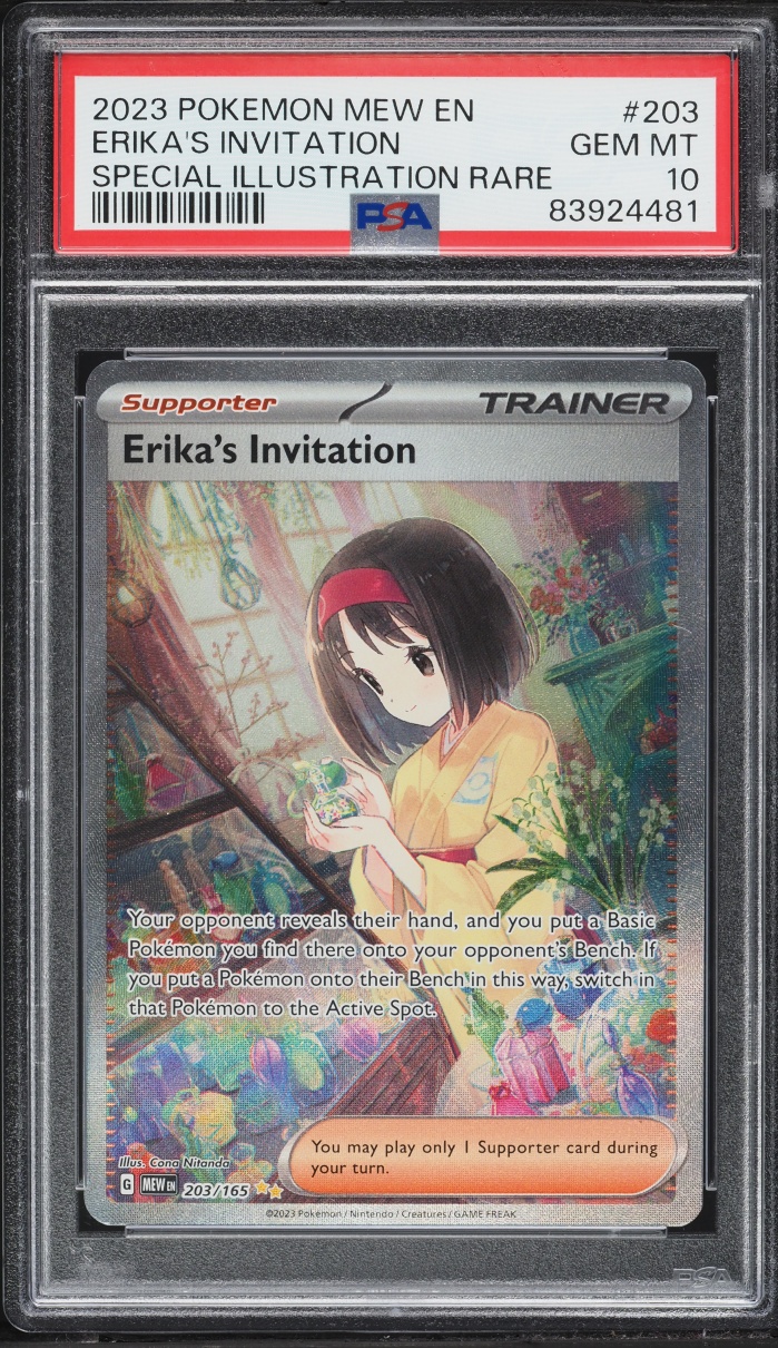2023 Pokemon Scarlet & Violet 151 SIR Erika's Invitation #203 PSA 10 GEM MINT
