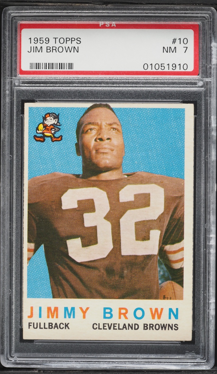 1959 Topps Football Jim Brown #10 PSA 7 NRMT