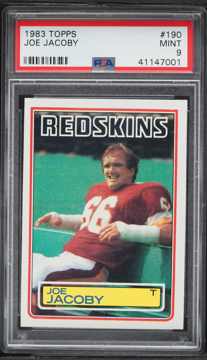 1983 Topps Football Joe Jacoby #190 PSA 9 MINT