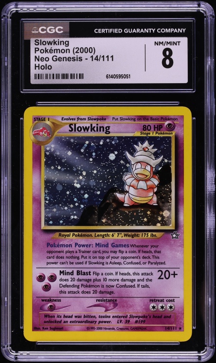 2000 Pokemon Neo Genesis Holo Slowking #14 CGC 8 NM-MT