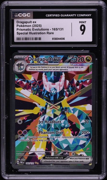 2025 Pokemon Scarlet & Violet Prismatic Evolutions SIR Dragapult Ex #165 CGC 9 MINT
