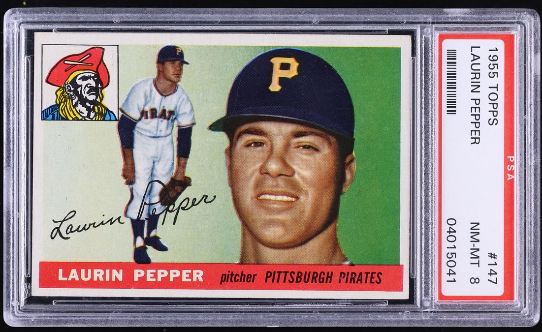 1955 Topps Laurin Pepper #147 PSA 8 NM-MT