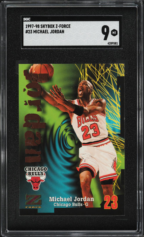 1997 Skybox Z-Force Quick Strike Michael Jordan #5 PSA 8 NM