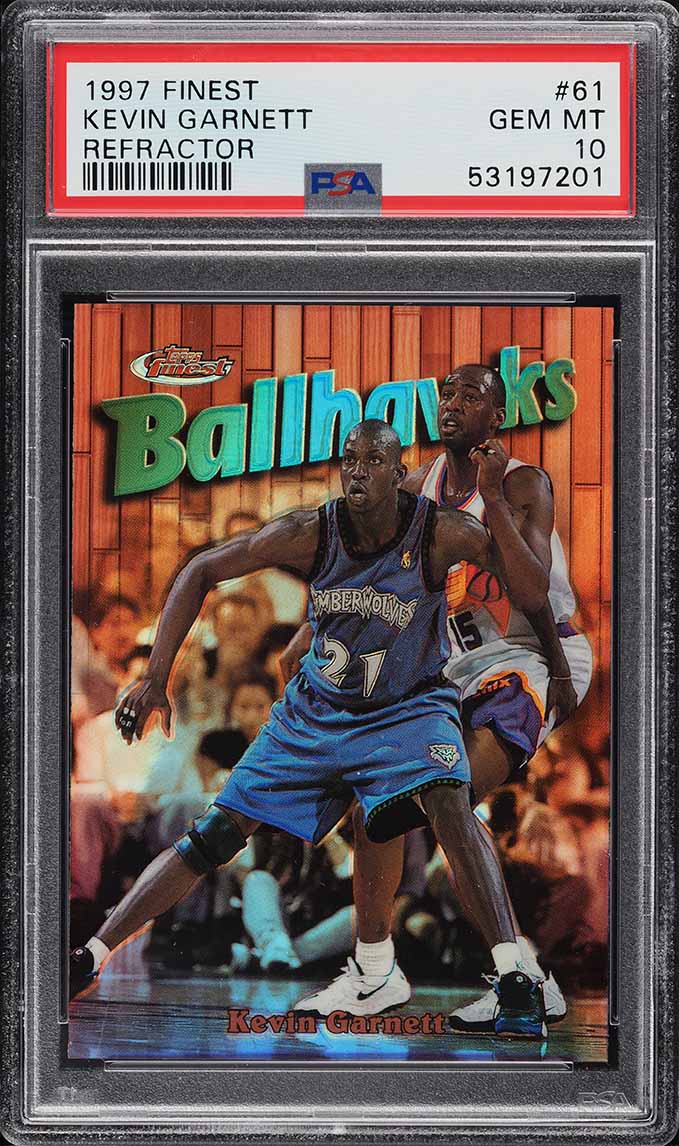 1997 Finest Refractor Kevin Garnett #61 PSA 10 GEM MINT