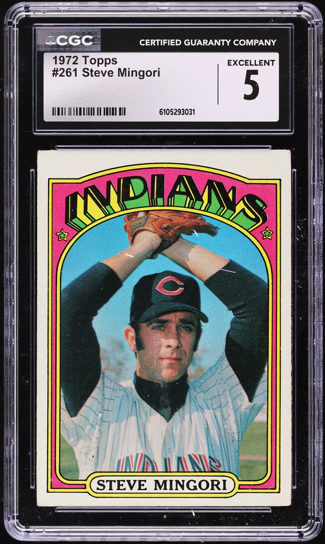 1972 Topps Steve Mingori #261 CGC 5 EX
