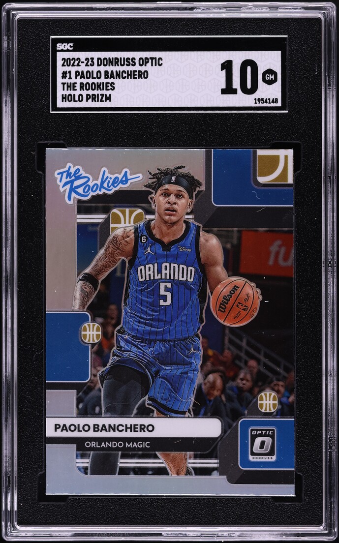 2022 Donruss Optic Holo Prizm Paolo Banchero ROOKIE #1 SGC 10 GEM MINT