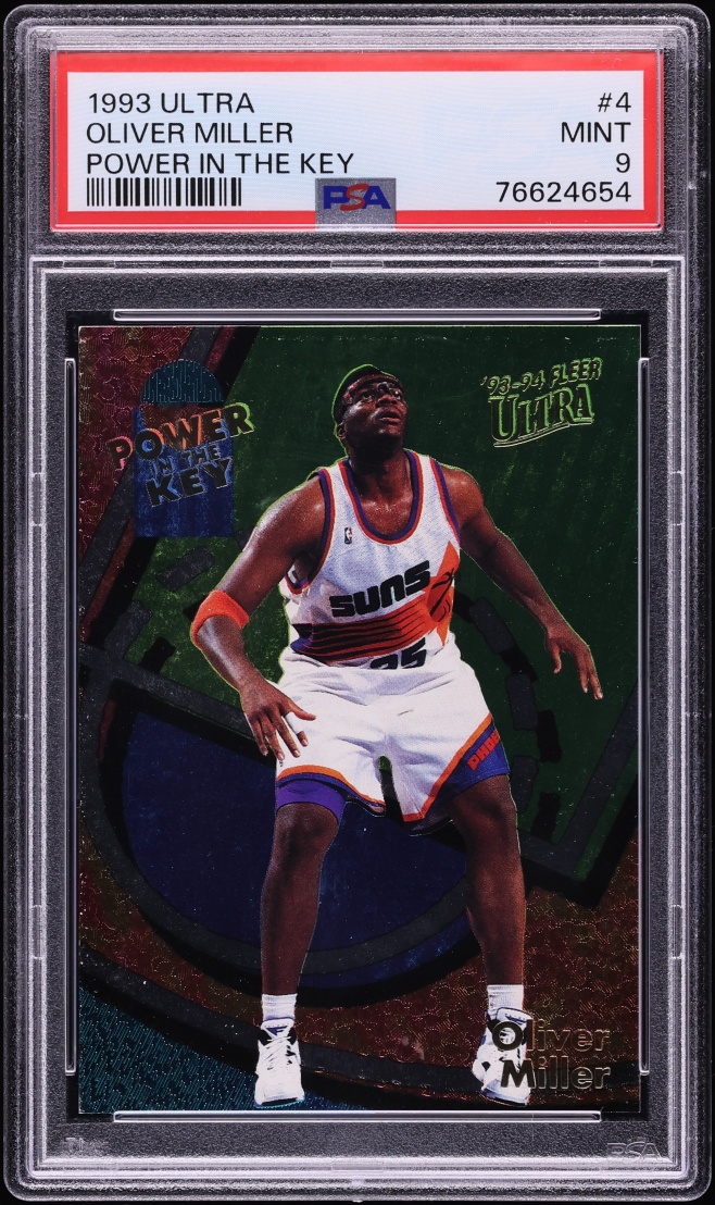 1993 Ultra Power In The Key Oliver Miller #4 PSA 9 MINT - Photo 1