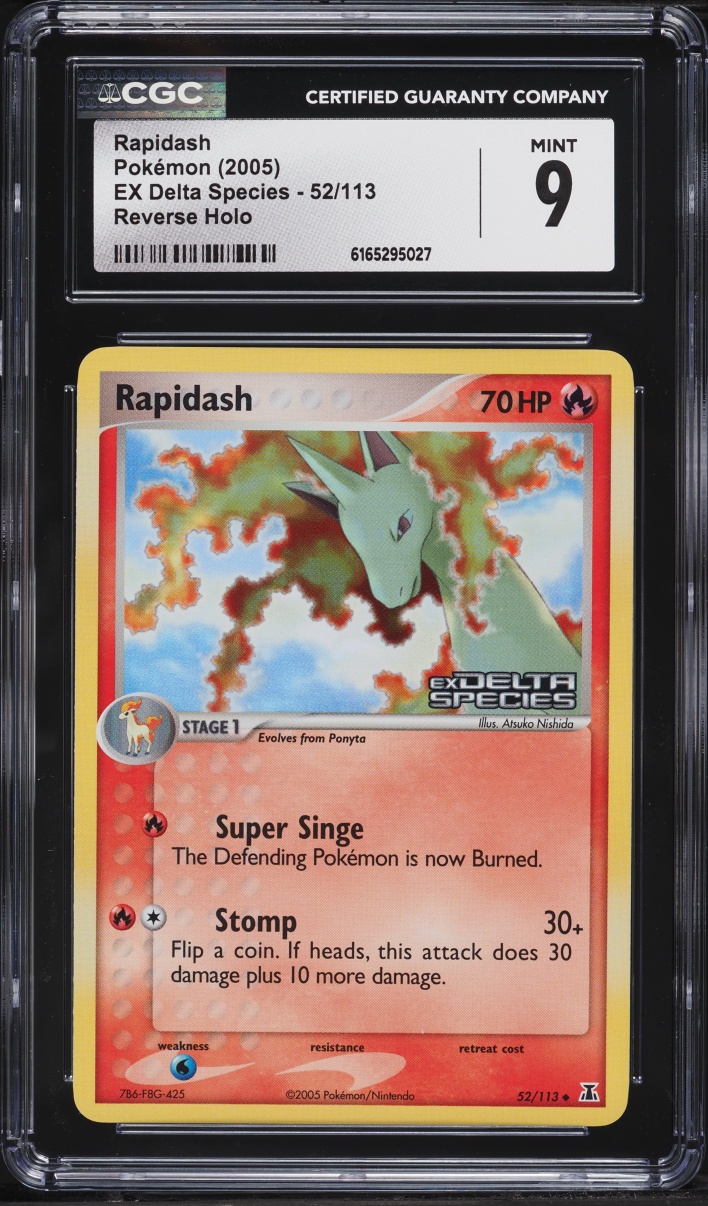 2005 Pokemon EX Delta Species Reverse Holo Rapidash #52 CGC 9 MINT