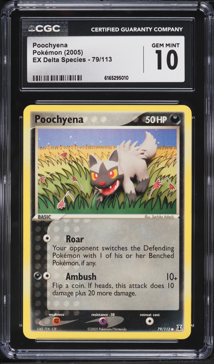 2005 Pokemon EX Delta Species Poochyena #79 CGC 10 GEM MINT