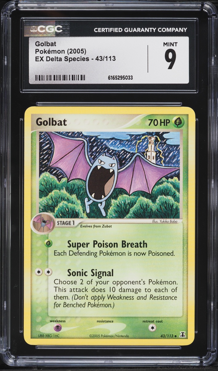 2005 Pokemon Ex Delta Species Golbat #43 CGC 9 MINT
