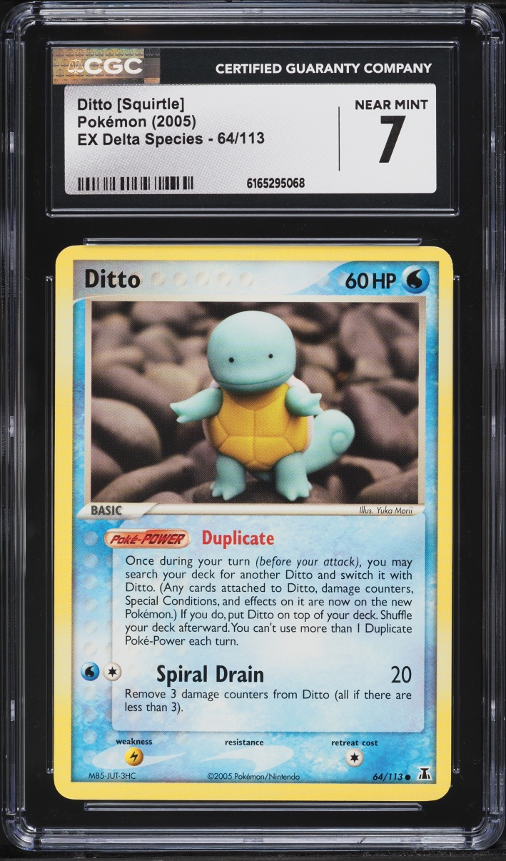2005 Pokemon EX Delta Species Ditto Squirtle #64 CGC 7 NRMT
