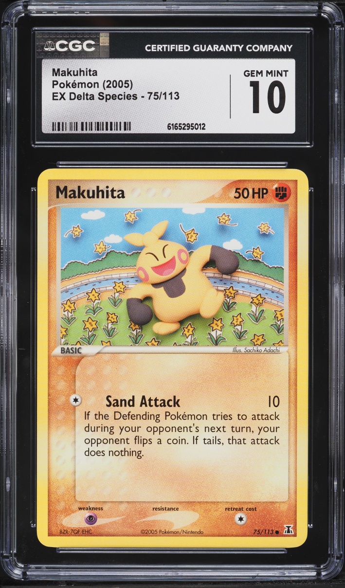2005 Pokemon Ex Delta Species Makuhita #75 CGC 10 GEM MINT