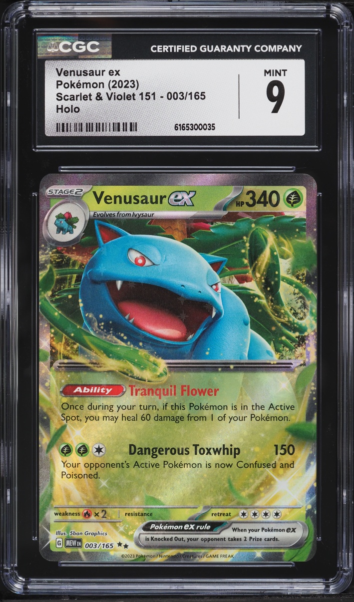 2023 Pokemon Scarlet & Violet 151 Holo Venusaur ex #3 CGC 9 MINT