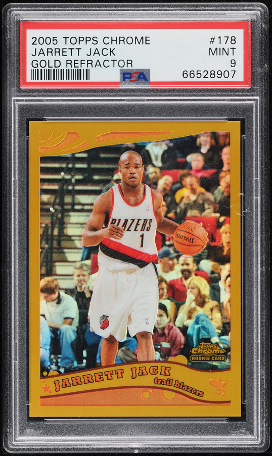 2005 Topps Chrome Gold Refractor Jarrett Jack ROOKIE /99 #178 PSA 9 MINT