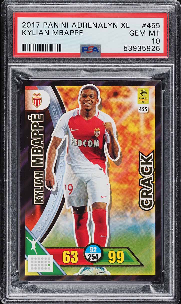 2017 Panini WCCF Mbappe ムバッペ RC PSA9 2017 Panini Adrenalyn XL Kylian Mbappe ROOKIE #455 PSA 9 MINT on