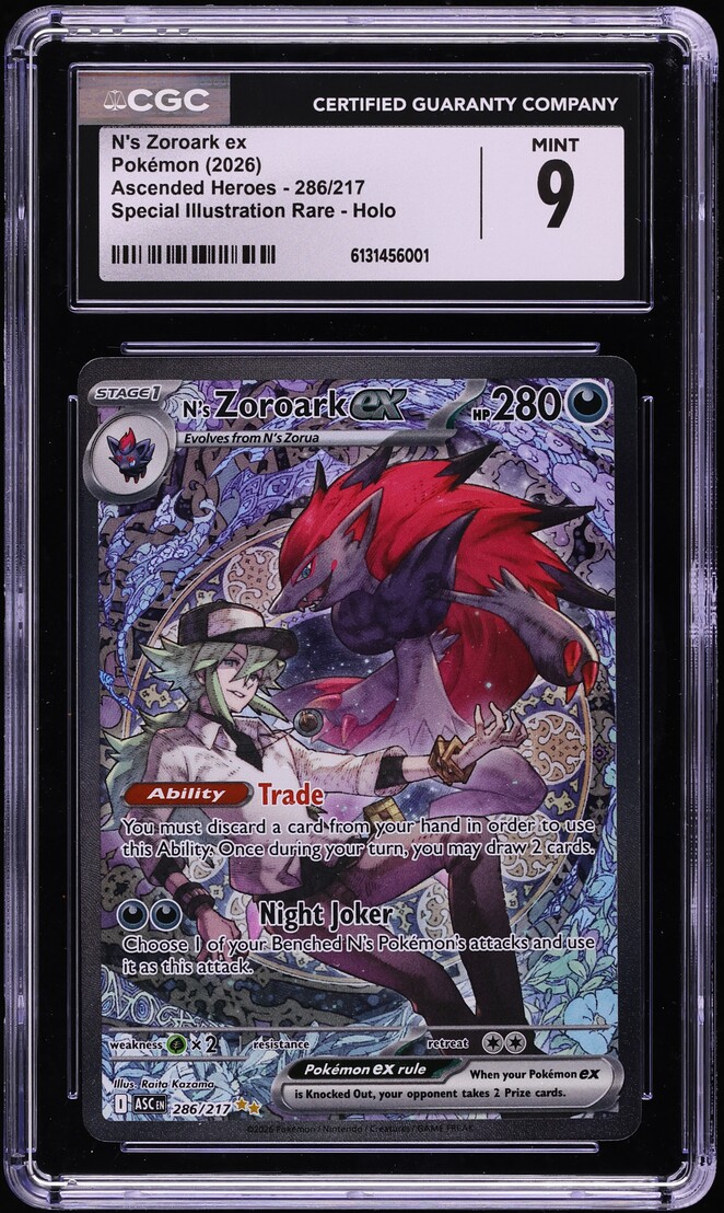 2026 Pokemon Mega Evolution Ascended Heroes SIR N's Zoroark ex #286 CGC 9 MINT