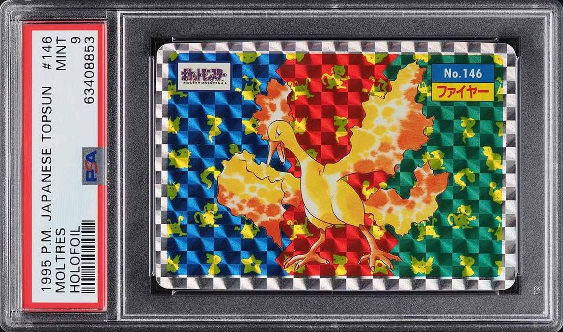 1997 Pokemon Japanese Topsun Holofoil Moltres #146 PSA 9 MINT