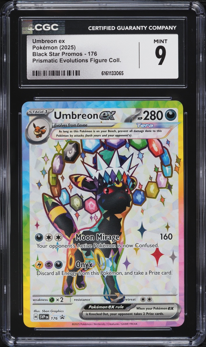 2025 Pokemon Scarlet & Violet Promo Prismatic Evolutions Figure Full Art Umbreon ex #176 CGC 9