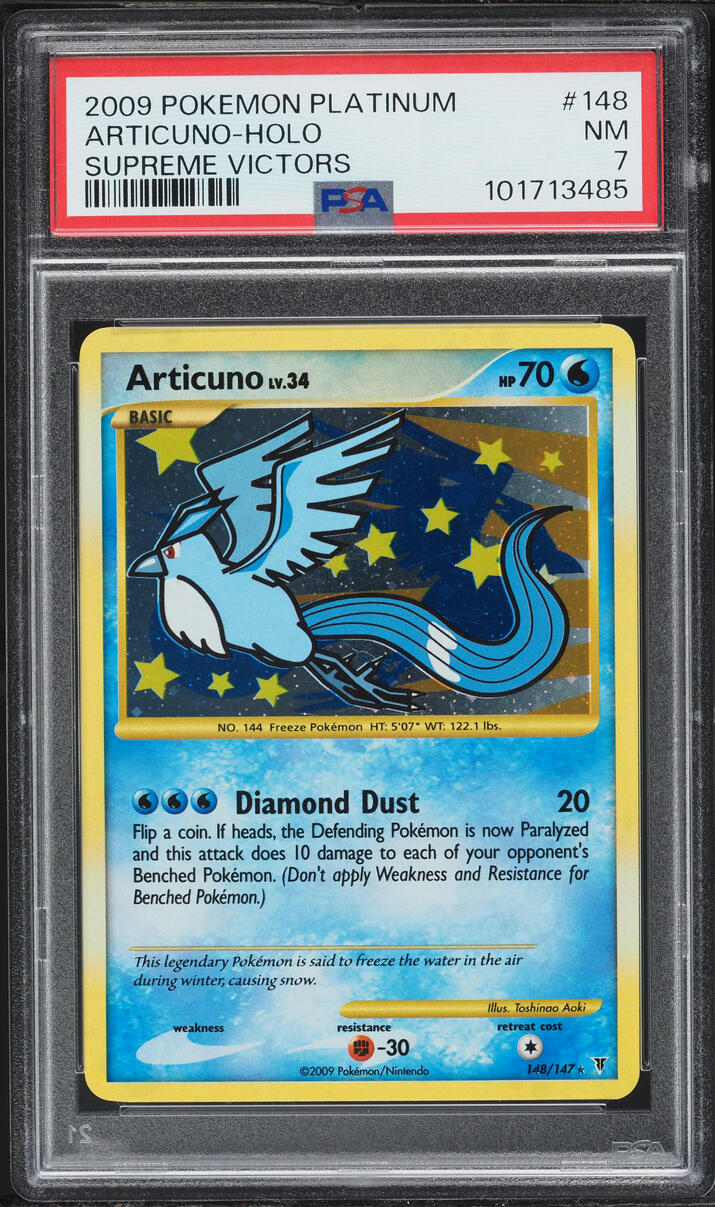 2009 Pokemon Platinum Supreme Victors Holo Articuno #148 PSA 7 NRMT
