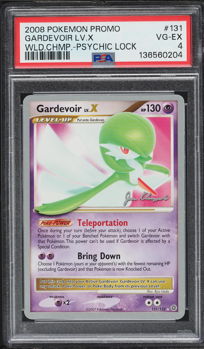 2008 Pokemon World Championships Promo Psychic Lock Gardevoir LV.X #131 PSA 4 VGEX
