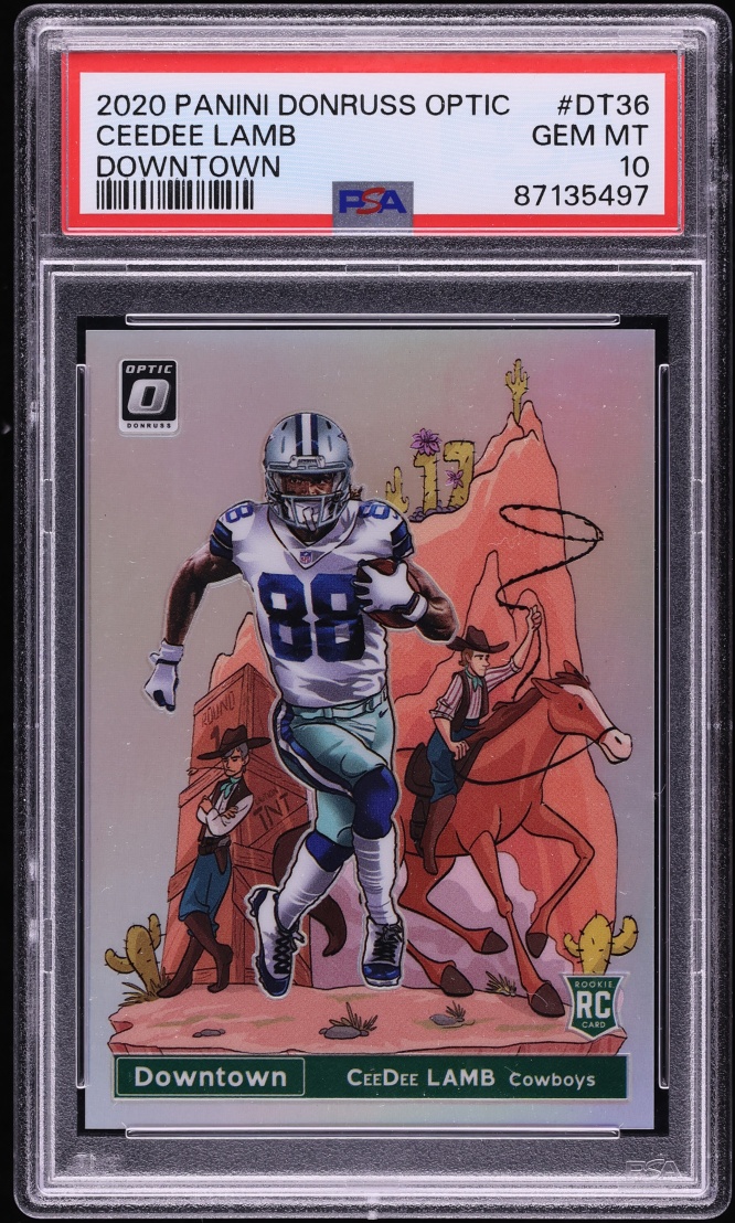 2020 Donruss Optic Downtown CeeDee Lamb ROOKIE #DT-36 PSA 10 GEM MINT