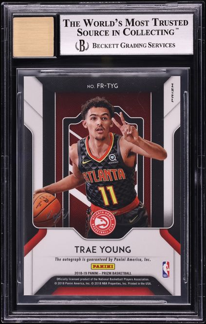 2018 Panini Prizm Fast Break Black Trae Young ROOKIE AUTO 1/1 #FR-TYG BGS 9 MINT