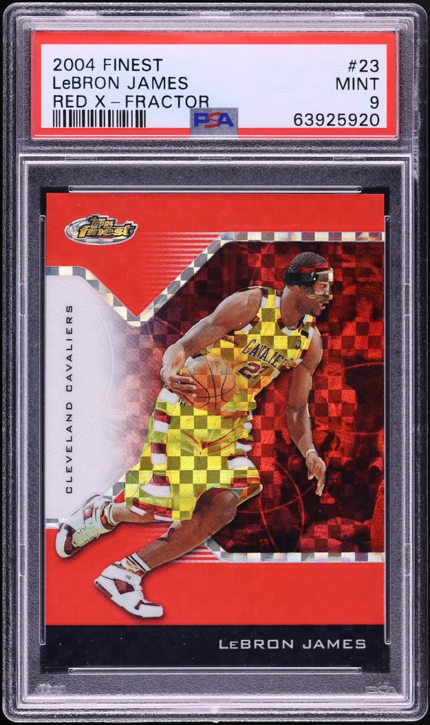 2004 Finest Red Xfractor LeBron James /99 #23 PSA 9 MINT