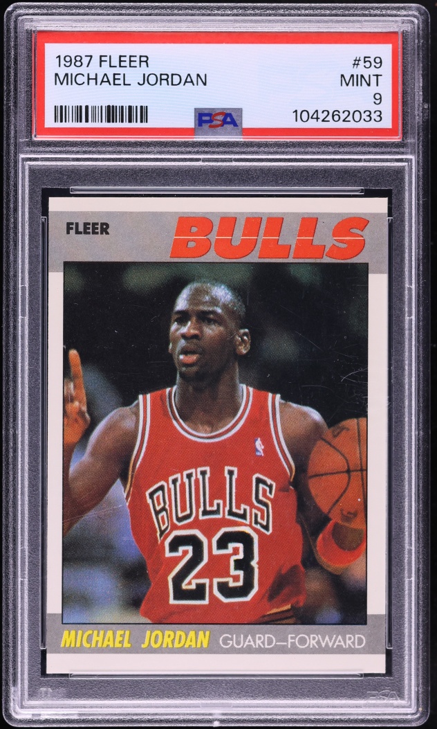 1987 Fleer Basketball Michael Jordan #59 PSA 9 MINT