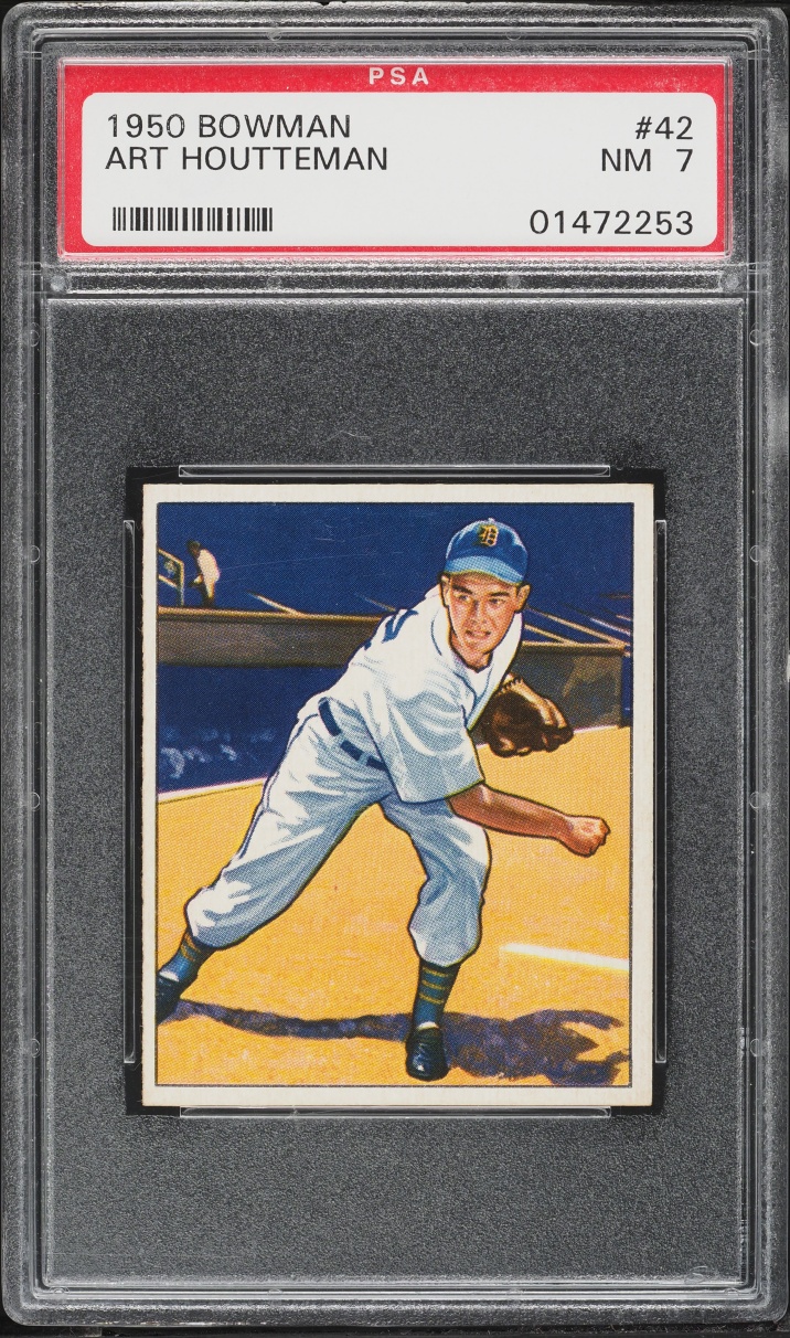 1950 Bowman Art Houtteman #42 PSA 7 NRMT