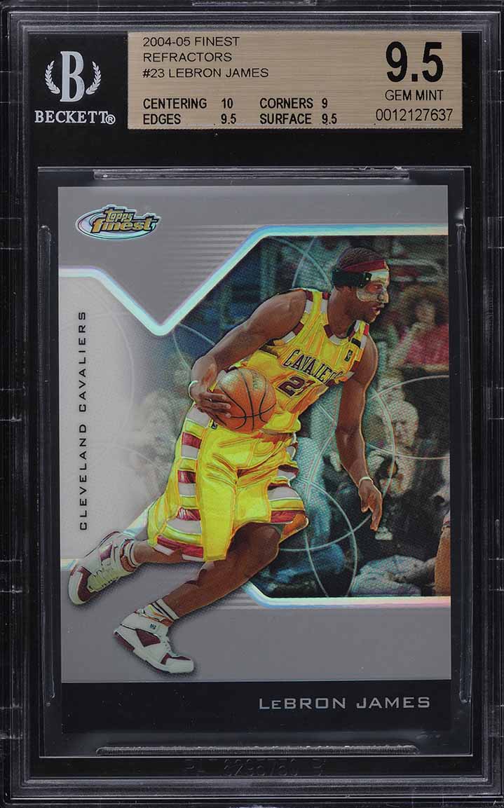 2004 Finest Refractor LeBron James /249 #23 BGS 9.5 GEM MINT - Photo 1