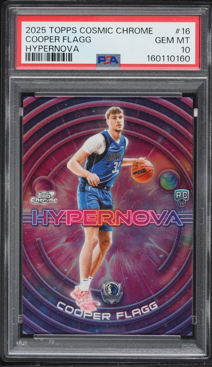 2025 Topps Chrome Cosmic Hypernova Cooper Flagg ROOKIE #16 PSA 10 GEM MINT