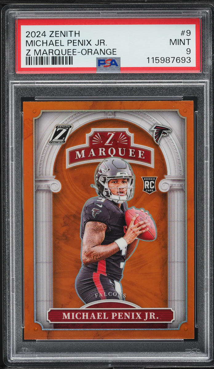 2024 Panini Zenith Z Marquee Orange Michael Penix Jr. ROOKIE #9 PSA 9 MINT