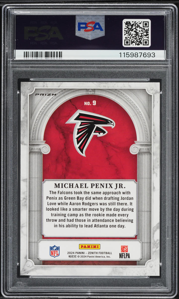 2024 Panini Zenith Z Marquee Orange Michael Penix Jr. ROOKIE #9 PSA 9 MINT