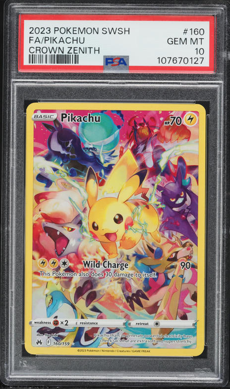 2023 Pokemon Sword & Shield Crown Zenith Secret Rare Pikachu #160