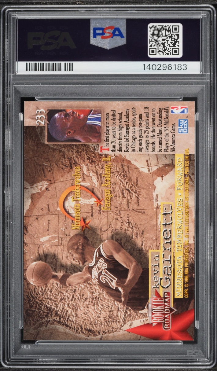 1995 Skybox Premium Kevin Garnett ROOKIE #233 PSA 9 MINT