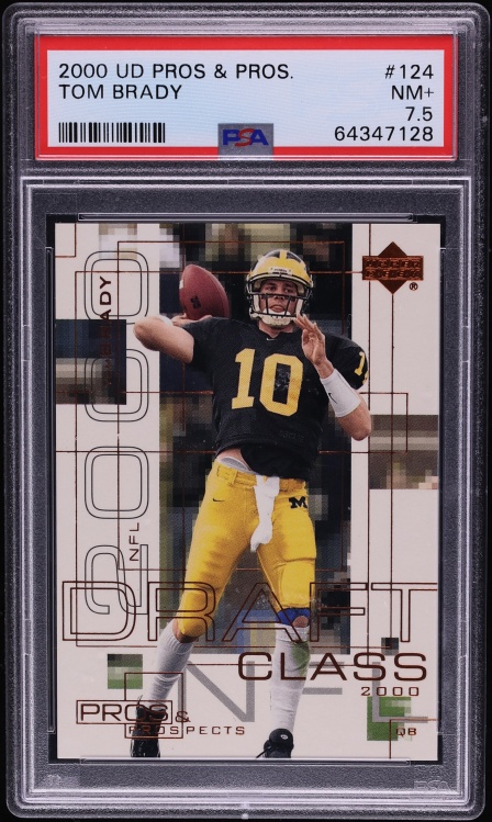 2000 Upper Deck Pros & Prospects Tom Brady ROOKIE /1000 #124 PSA 7.5 NRMT+
