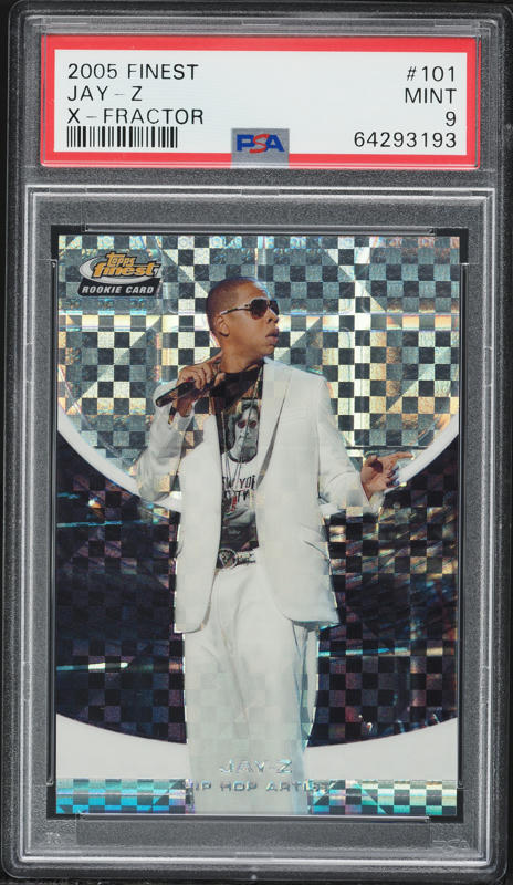2005 Topps Chrome Jay Z カード RC Black 399 2005 Topps Chrome Black Refractor Jay-Z /399 #217 PSA 9 MINT on