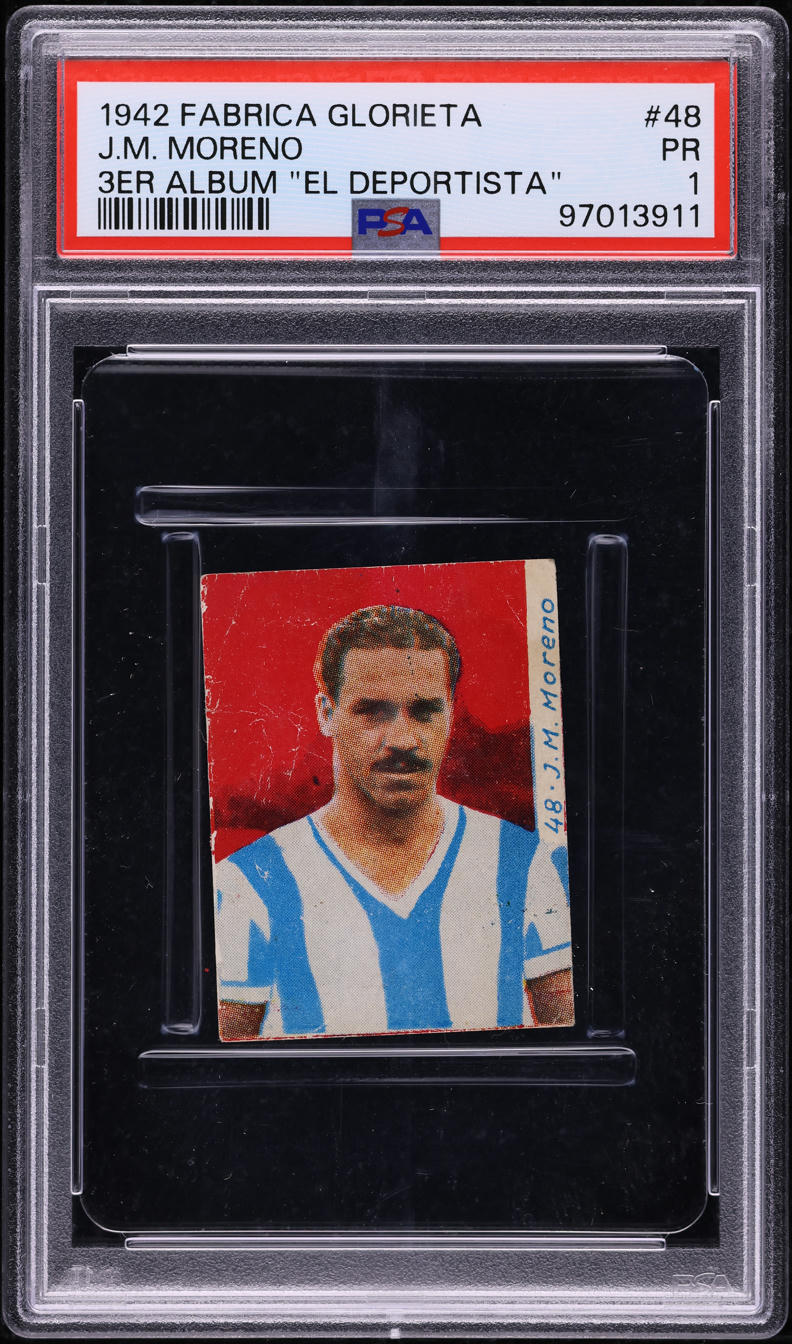 1942 Fabrica Glorieta 3ER Album El Deportista J.M. Moreno #48 PSA 1 PR - Photo 1