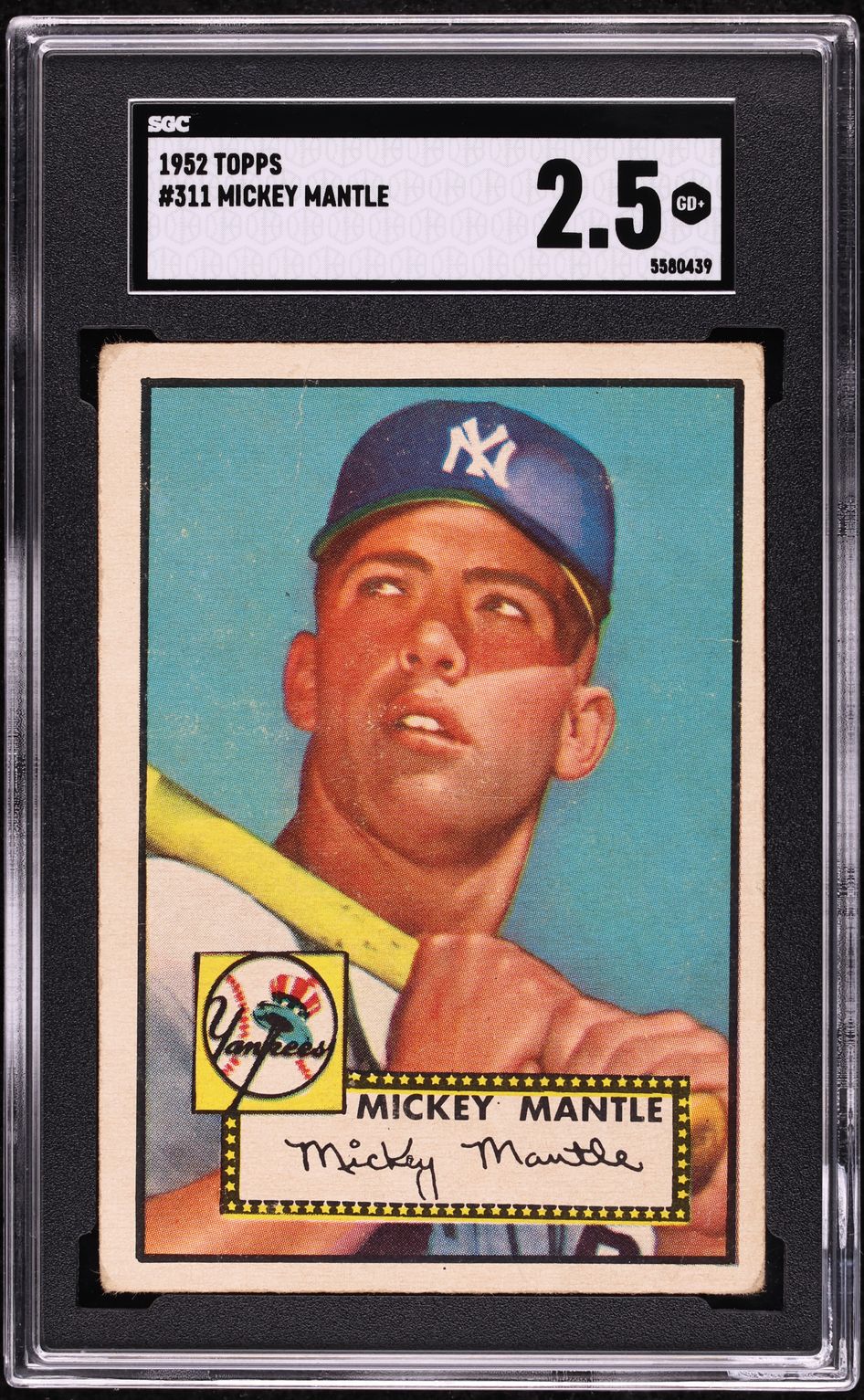1952 Topps Mickey Mantle #311 SGC 2.5 GD+