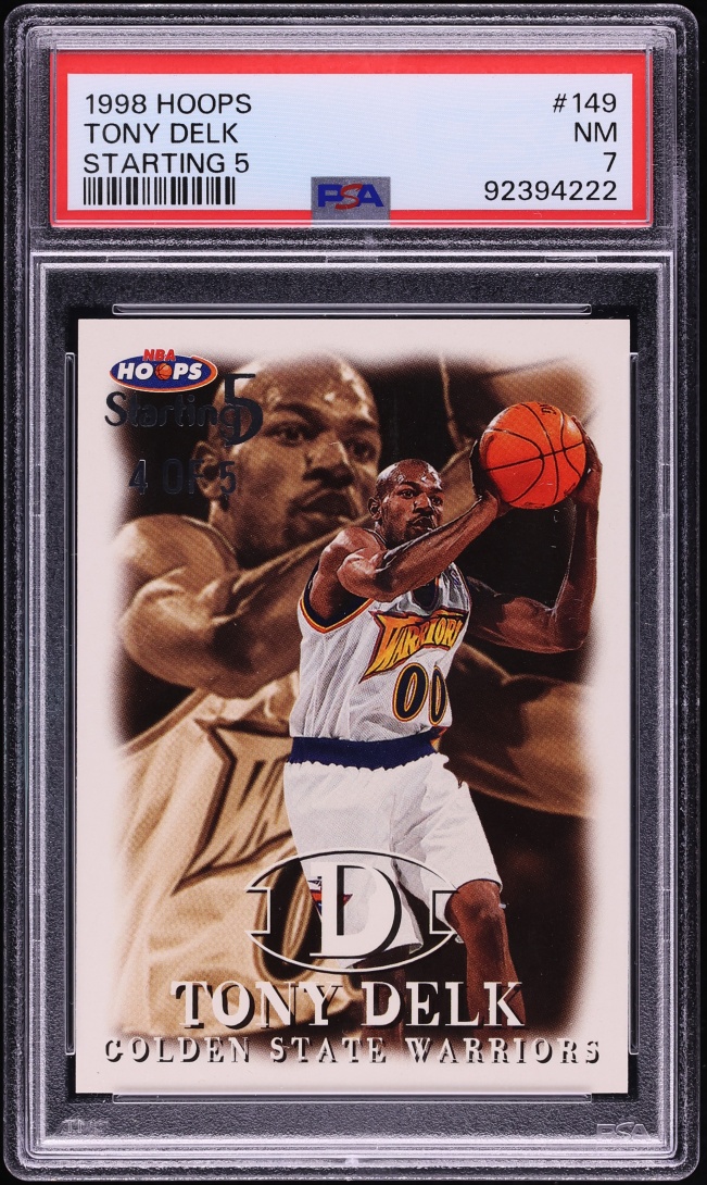 1998 Hoops Starting 5 Tony Delk #149 PSA 7 NRMT - Photo 1