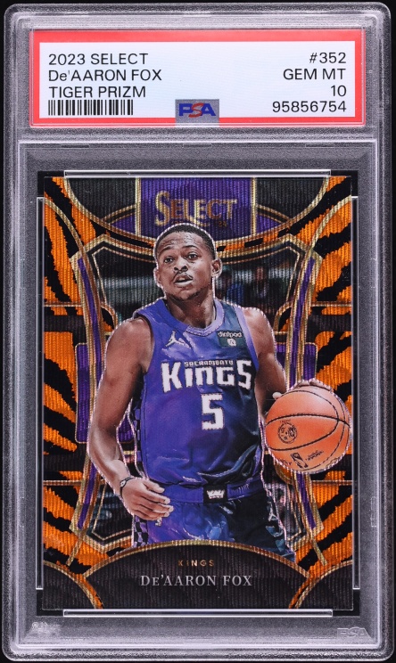 2023 Select Mezzanine Tiger Prizm De'Aaron Fox #352 PSA 10 GEM MINT